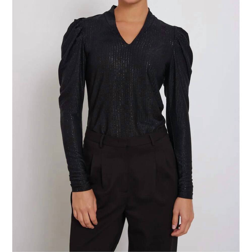 NEW BRUUNS BAZAAR blackberry avalon blouse in blk